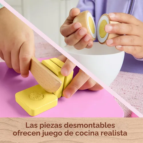 Vista 3 de Fisher-Price Juego de hornear galletas Barbie de madera