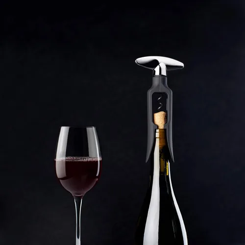 Vista 6 de True Sacacorchos autoestirable, plástico duradero con mango cromado fácil de girar, abridor de botellas de vino para camareros, herramientas de bar