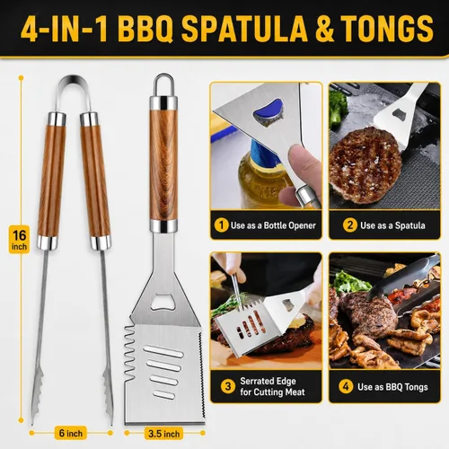 Vista 3 de TAIMASI 34 piezas de accesorios resistentes para parrilla, regalos