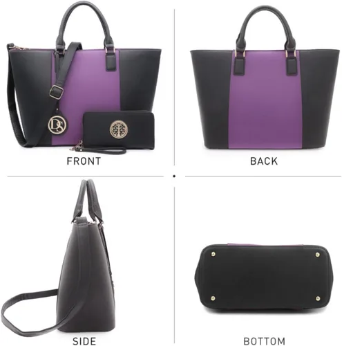 Vista 51 de Dasein Satchel Purse Handbag for Women Large Shoulder Work Tote Bag With Matching Wallet