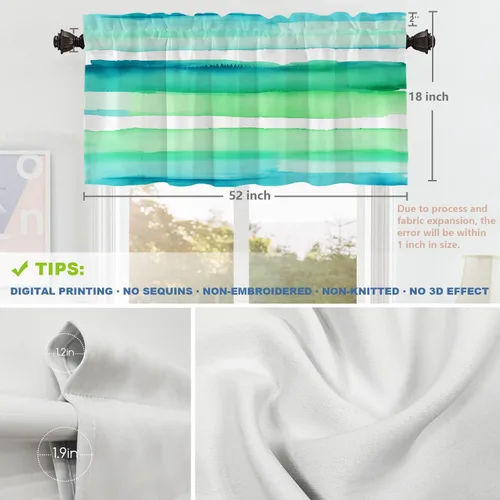Vista 94 de Shrahala Orange Autumn Autumn Blackout Curtain Tiers, Fall Kitchen Valance Light Blocking Tier Drapes with Rod Pocket, 2 Pack 26 X 24 in