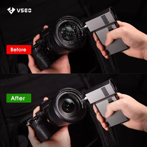 Vista 3 de VSGO Soplador electrónico portátil recargable eléctrico plumero de aire 100000 RPM Palm Turbo Soplador compatible para cámara, lente, teclado