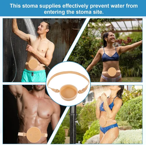 Vista 5 de Cubierta de ducha de ostomía, cubierta de baño impermeable para ostomía, suministros de ostomía, ostomía, colostomía, protector de ducha