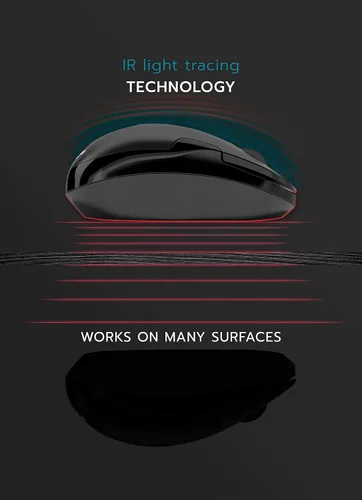 Vista 6 de mouse silencioso inalámbrico, reducción de ruido del 90% (Baterías Incluidas), Negro