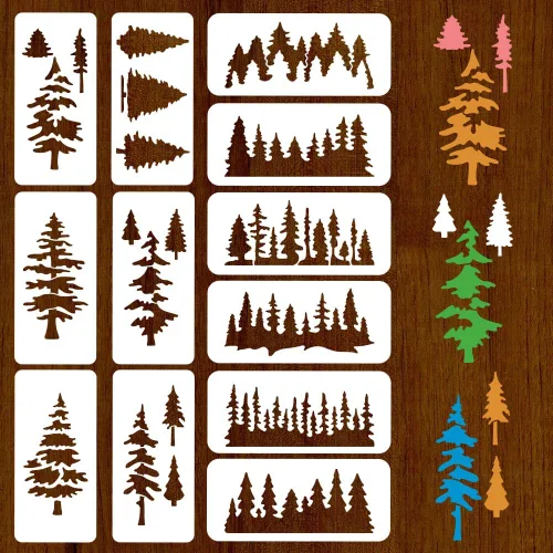 Vista 9 de INFUNLY Plantillas de pared de águila, plantillas grandes de pájaro para pintar plantillas cuadradas reutilizables de 12 x 12 pulgadas, plantillas