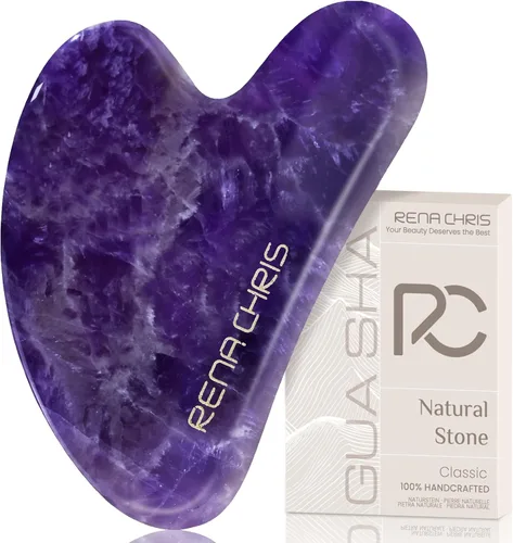 Vista 11 de Rena Chris Herramientas Gua Sha Faciales: Herramienta Guasha Natural de Obsidiana para Terapia de Acupuntura Facial, Masajador Facial para Esculpir