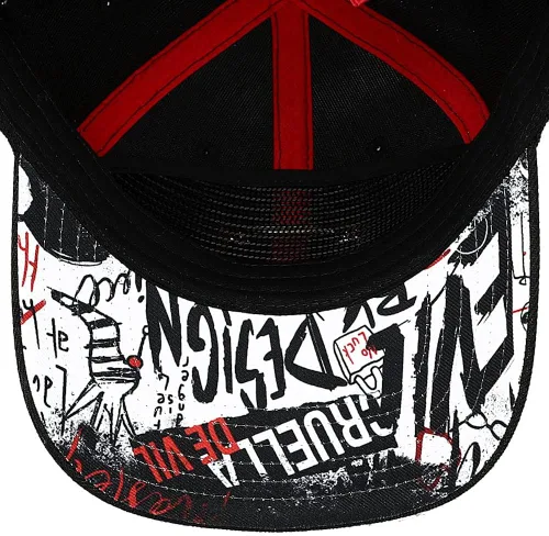 Vista 4 de Bioworld Cruella - Gorra de metal con diseño de bandera