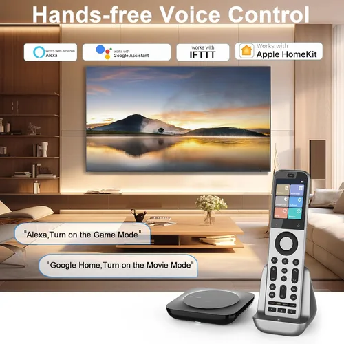 Vista 5 de SofaBaton Control remoto universal X2 con pantalla táctil, concentrador y aplicación, control remoto universal todo en uno con base de carga