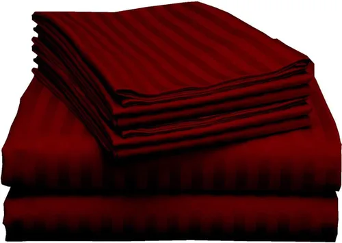 Vista 17 de Mattress-Homes Juego de sábanas tamaño Queen de 6 piezas, colección Hotel Luxury, 100% algodón egipcio, sábana bajera ajustable de 18 pulgadas