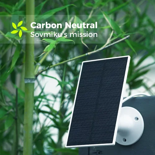 Vista 7 de Vicohome Paneles solares de 5V para cámaras de seguridad para comederos de pájaros con tasa de conversión de energía del 23%, cable de 9.8 pies