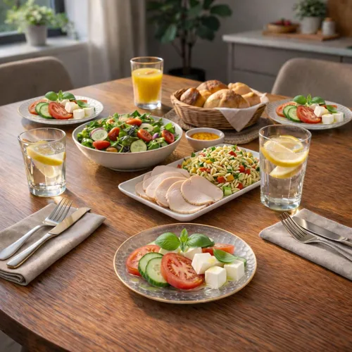 Vista 3 de Restaurantware Moderna - Platos desechables de 7.5 pulgadas, 40 platos de plástico duraderos para fiestas, platos llanos de plástico transparente