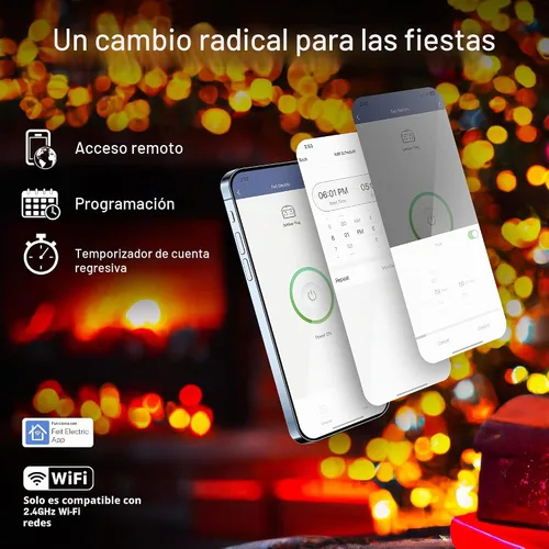 Vista 3 de Feit Electric Enchufe inteligente, enchufe WiFi compatible con Alexa y Google Home, enchufe interior, no requiere concentrador, red de 2.4 GHz