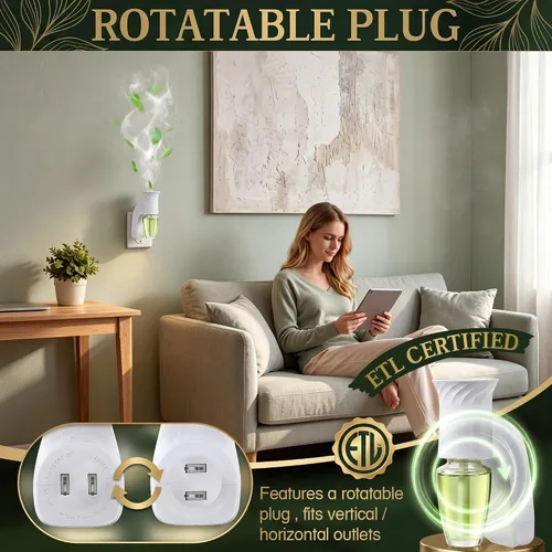 Vista 4 de Paquete de 1 enchufe de fragancia de pared compatible con repuestos de Bath Compatible con repuestos WallFlower de Bath & Body Works, certificado