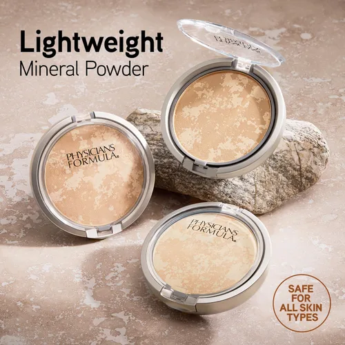 Vista 2 de Physicians Formula Mineral Wear Polvo facial sin talco, maquillaje mineral de cobertura ligera para pieles sensibles - Buff Beige