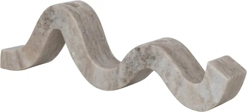 Vista 12 de Bloomingville Portavelas de Doble Cono de Mármol Wave, Beige