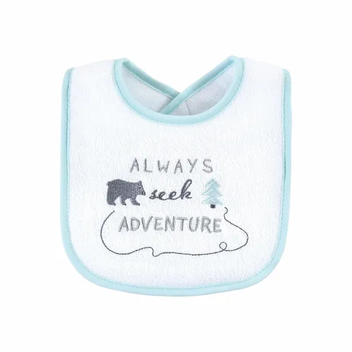 Vista 6 de Baberos Hudson Baby unisex de tela de toalla de algodón con relleno de fibra, Tamaño único Niño Gris Bosque