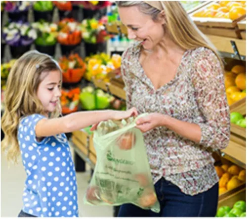 Vista 7 de OrangeBio Bolsas Compostables Certificadas para Productos del Hogar, 250 Unidades, 14 x 18 Pulgadas, Soportan hasta 14 Libras, ASTM D6400, EN 13432