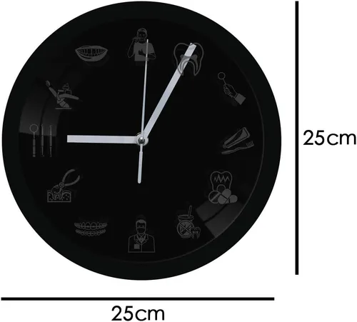 Vista 9 de The Geeky Days Dentista Clínica Dental Neón Reloj de Pared Señal Dental Oficina Higienista Iluminación LED Decoración Regalo