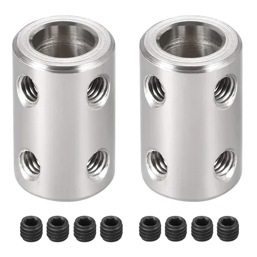 Vista 7 de TA-VIGOR Tornillo de acoplamiento de eje de 0.197 in a 0.197 in, D14 mm x L22 mm de diámetro de acero inoxidable rígido acoplador de eje conector