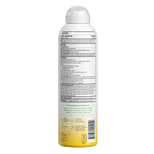 Vista 2 de Alba Botanica Spray protector solar mineral transparente, SPF 30, amplio espectro sin fragancia, resistente al agua y biodegradable, botella de 5