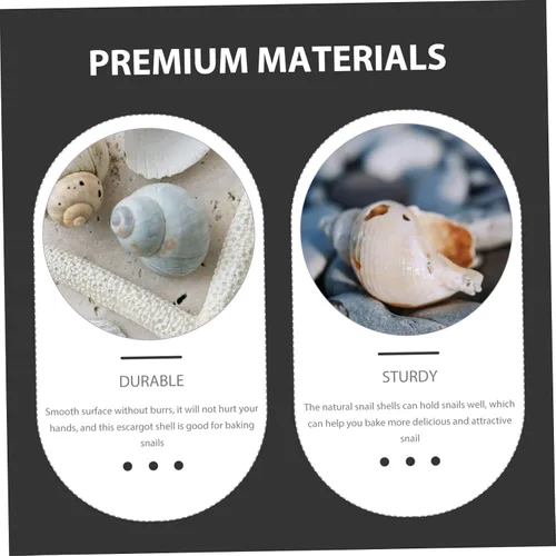 Vista 2 de OUNONA 5 unidades de caracoles naturales para caracoles horneados estilo francés cocinar servir caracol decorativo para platos de mariscos