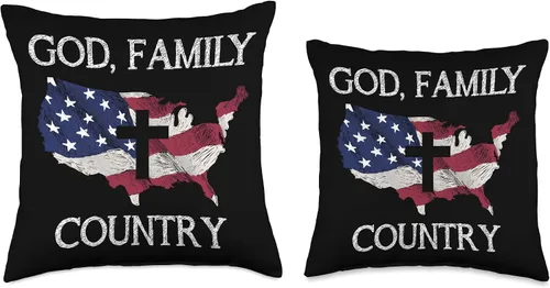 Vista 3 de Oración cristiana Santa Biblia Regalos bandera de Estados Unidos 4 de julio Idea de regalo Patriótico Americano Oración Throw almohada, 16x16