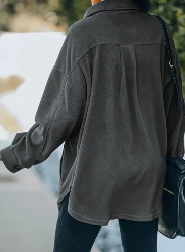 Vista 3 de Astylish Chaqueta casual de manga larga para mujer con bolsillos