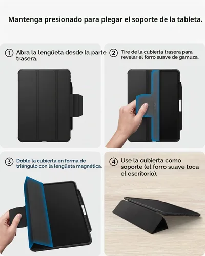Vista 3 de Spigen Funda para iPad A16 de 11 pulgadas, 11ª generación (2025), funda para iPad de 10.9 pulgadas (2022), Ultra Hybrid Pro, funda protectora