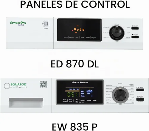 Vista 6 de Juego de lavandería Equator 18 Lbs Lavadora 1.9cf+Secadora Ventilada 4cf SINGLE OUTLET 110V