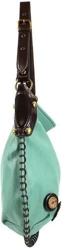 Vista 5 de Chala Bolsos de mano, estilo casual, suave, grande hombro o bolso cruzado con llavero, color verde azulado, verde azulado
