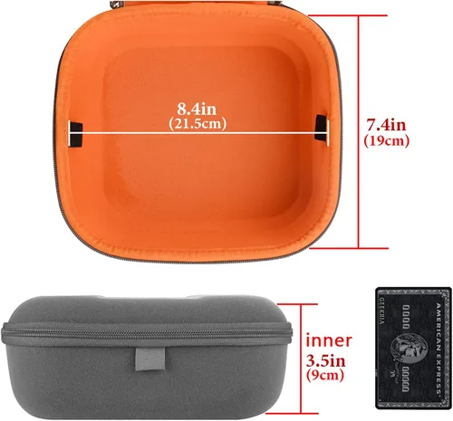 Vista 4 de Geekria Shield - Funda para auriculares compatible con Audio-Technica ATH-M50X, ATH-GDL3, funda de repuesto rígida de viaje con almacenamiento