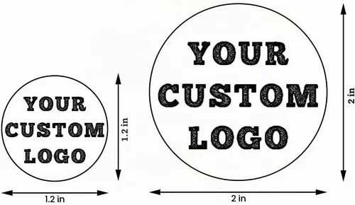Vista 3 de Logotipo personalizado de sello de goma de madera personalizado (1.2'')