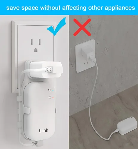 Vista 3 de Soporte de toma de pared para el núcleo del módulo Blink Sync - Soporte que ahorra espacio para cámaras de seguridad Blink para interiores
