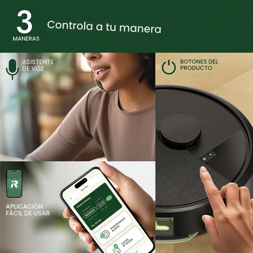 Vista 12 de iRobot Roomba 105 Combo Robot Aspiradora y Trapeadora con Base de Vaciado Automático – Se vacía automáticamente durante 75 días, succión intensa