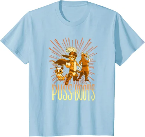 Vista 9 de DreamWorks Puss in Boots: The Last Wish Cat Trio Poster - Camiseta pequeña Negro