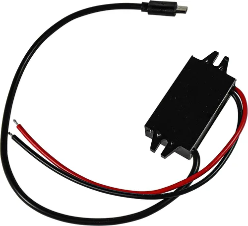Vista 6 de HQRP Convertidor reductor DC-DC de 12/24V a 5V 3A 15W con conector micro USB macho adaptador de fuente de alimentación compatible con teclado Ring