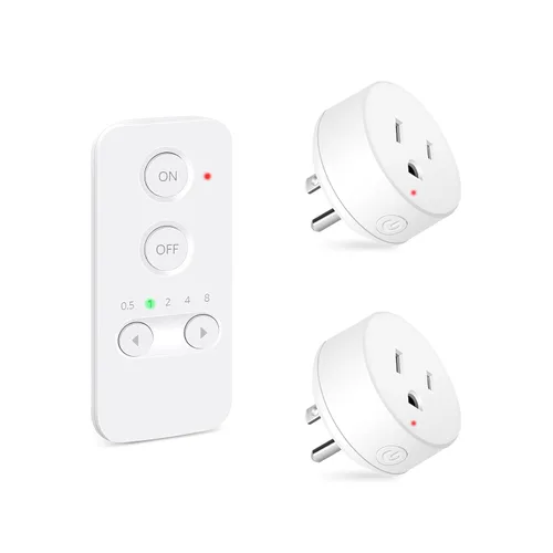 Vista 72 de NineLeaf - Enchufe de salida de control remoto, interruptor de luz de encendido y apagado inalámbrico desmontable 500FT Light Plug Decorator