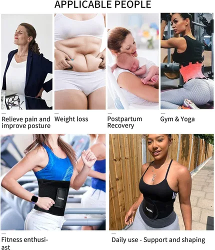 Vista 7 de YIANNA Waist Trainer Belt for Women Waist Trimmer Weight Loss Workout Fitness Back Support Belts