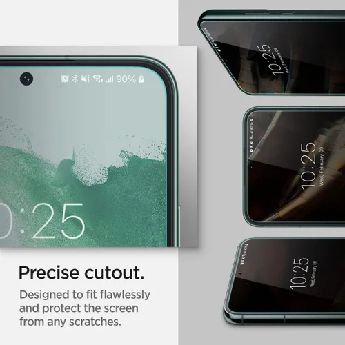 Vista 7 de Spigen Protector de pantalla de vidrio templado [Glas.tR EZ Fit] diseñado para Galaxy S22 Plus [compatible con fundas], paquete de 2 9H Hardness