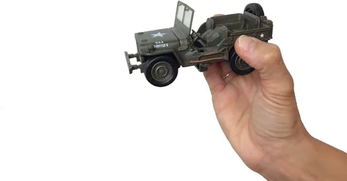 Vista 5 de Jeep Willys USA Army Green 1/32 Modelo de auto fundido a presión por New Ray