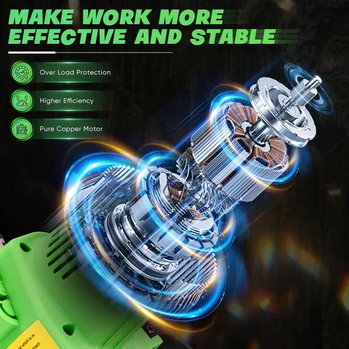 Vista 6 de Saker Mini motosierra inalámbrica de 6 pulgadas con interruptor de seguridad y mini motosierra Saker Motosierra de 6 pulgadas [2024 actualizada]