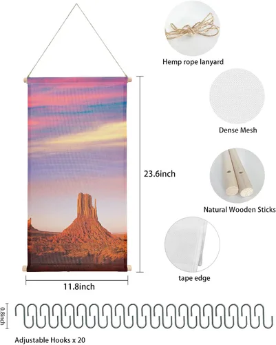Vista 2 de Hanging Earring Jewelry Organizer Desert Dreamy Sunset Sundown Sky Natural Sand Building Landscape Earring Holder Necklace Earring Display Large