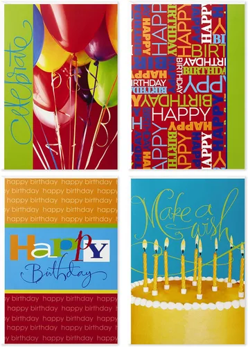 Vista 11 de Hallmark Tarjetas de cumpleaños surtidas (iconos de cumpleaños, 12 tarjetas y sobres)