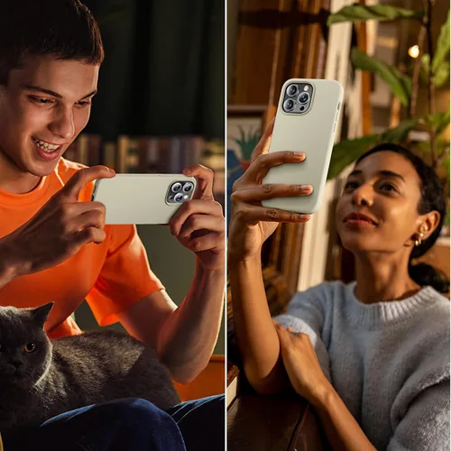 Vista 5 de Cordking Funda diseñada para iPhone 14 Pro, funda de silicona ultra delgada, a prueba de golpes, con [forro de microfibra suave antiarañazos], 6.1