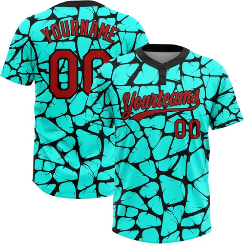 Vista 7 de Camisetas de béisbol personalizadas con dos botones, camisetas de sóftbol personalizadas con logotipo de nombre cosido para hombres, mujeres