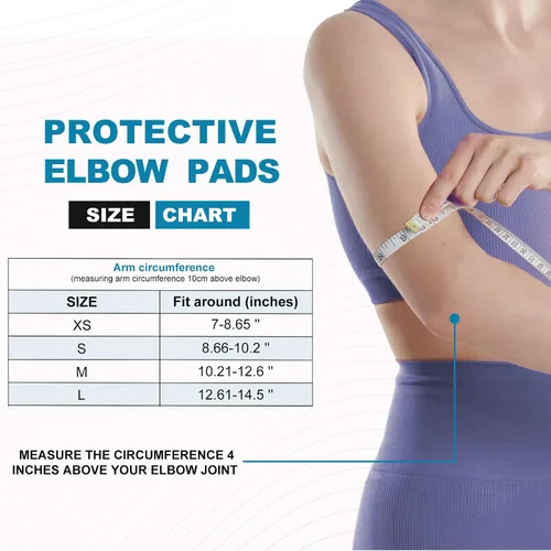 Vista 6 de Codera acolchada de compresión para deportes, paquete de 2 almohadillas anticolisión para el antebrazo del brazo, protección anticolisión para fútbol