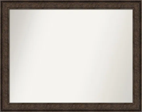 Vista 823 de Amanti Art Espejo de pared personalizado no biselado (25 x 25 pulgadas), marco de bronce acentuado, varios tamaños personalizados, espejo de baño