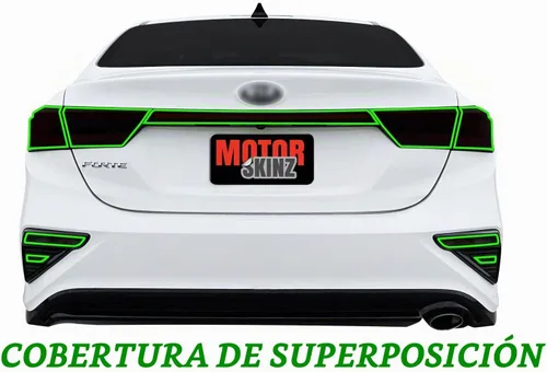 Vista 2 de SlickMod Tinte de humo de vinilo precortado para luz trasera Kia Forte 2019-2021 (1. combo de luz trasera, 20% humo oscuro)