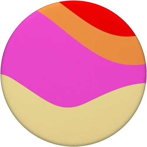 Vista 3 de Retro Waves Swirls Pastel Rainbow Wavy Stripes 70s Aesthetic PopSockets Adhesive PopGrip