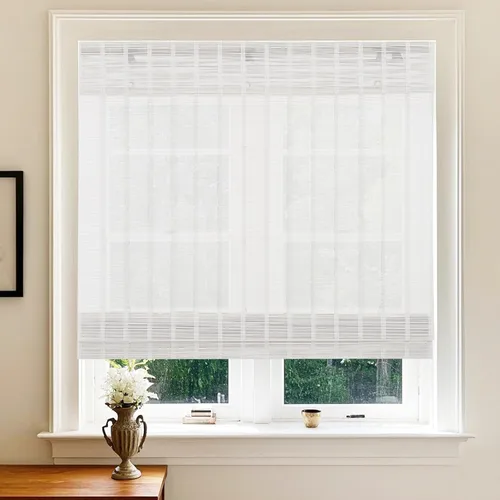 Vista 18 de LETAU cortinas de madera para ventanas con cenefa, filtran la luz